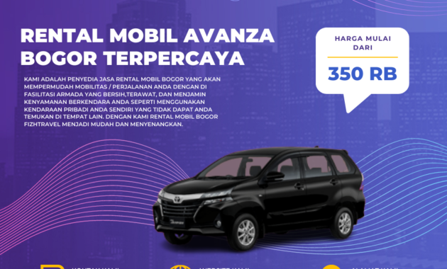Rental Mobil Avanza Bogor Terpercaya