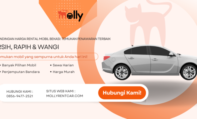 Perbandingan Harga Rental Mobil Bekasi Temukan Penawaran Terbaik